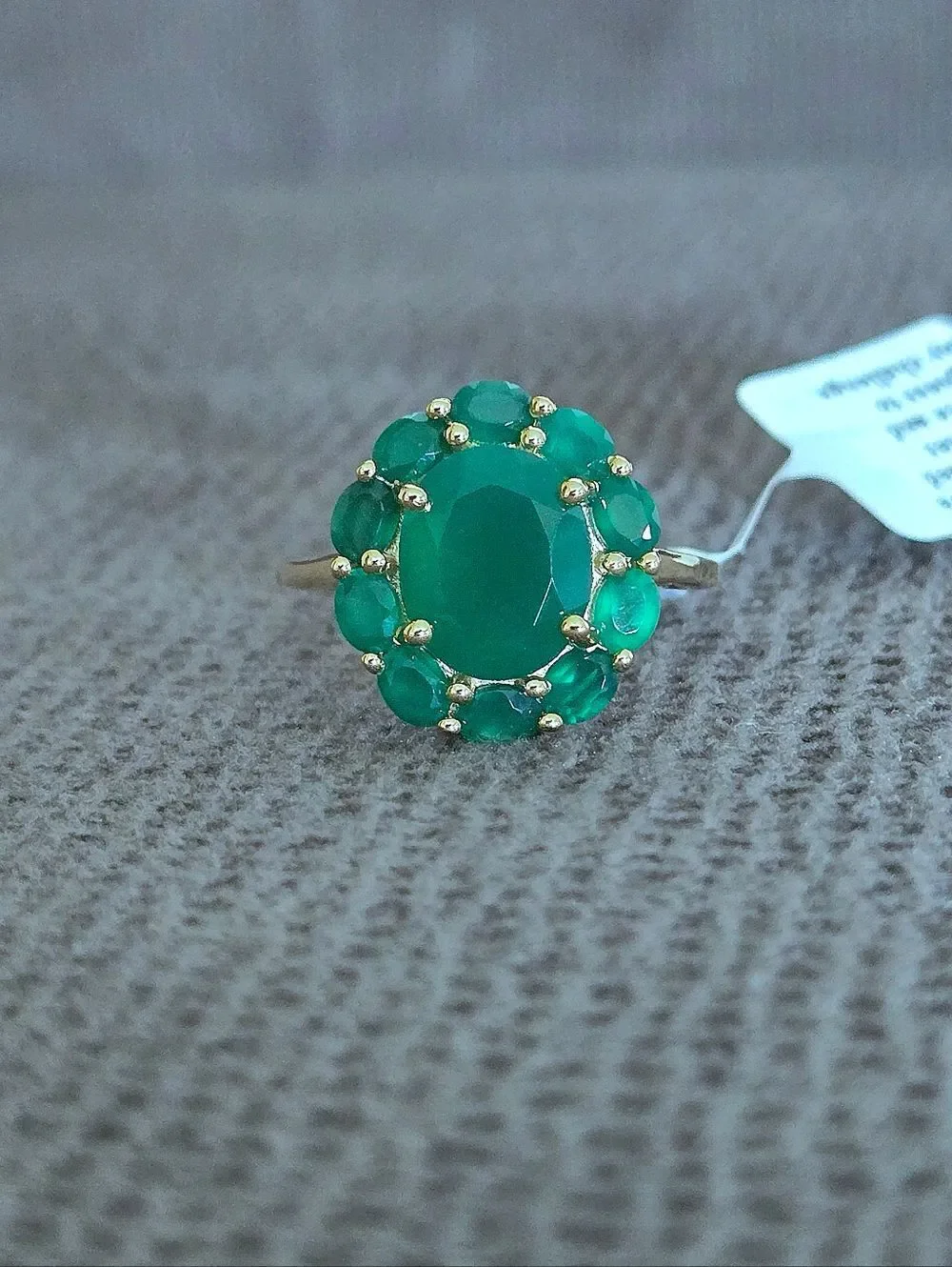 Shivam Green💚 Onyx Flower🌸 Ring💍